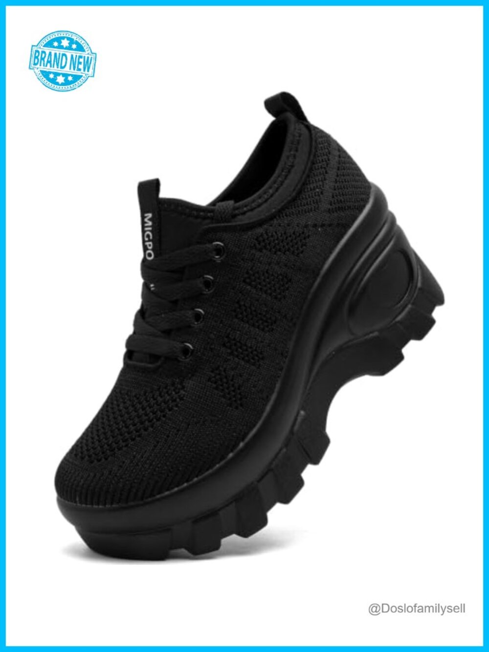 Womens Chunky Platform Wedge Sneakers Mesh Knit Walking Shoes Orthopedic
